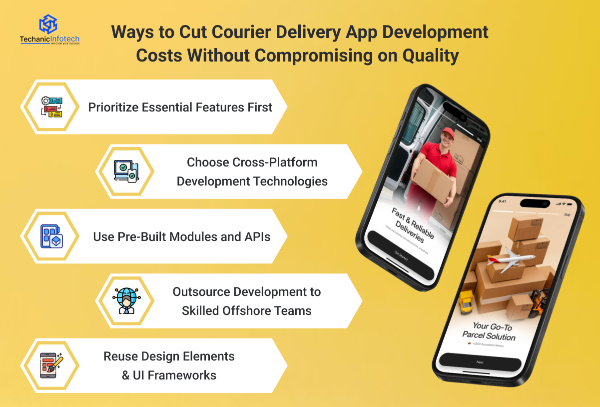 Ways to cut courier delivery app development costs